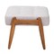 Baxton Studio Jeanine Japandi Greyish Beige Fabric and Walnut Brown Finished Wood Ottoman Footstool 233-13167-ZORO - alternate 5
